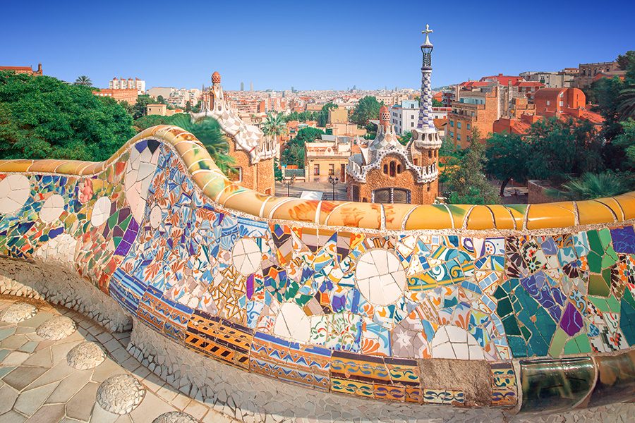 Park Guell decorated railing