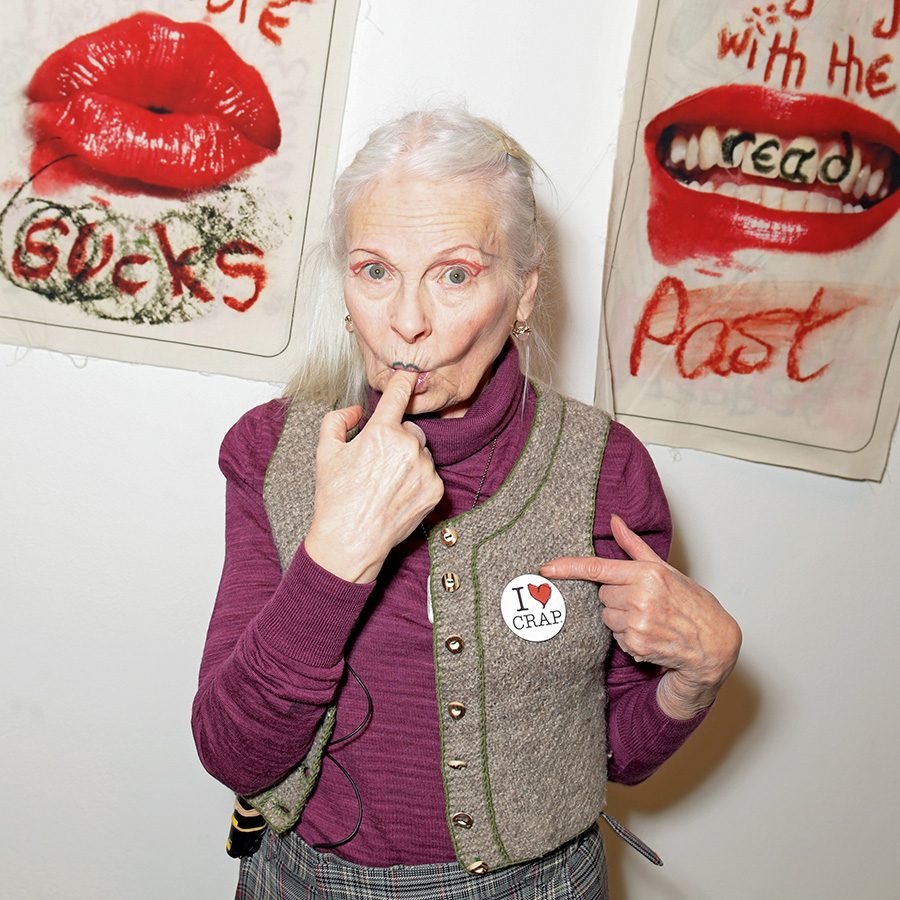 Vivienne Westwood posing