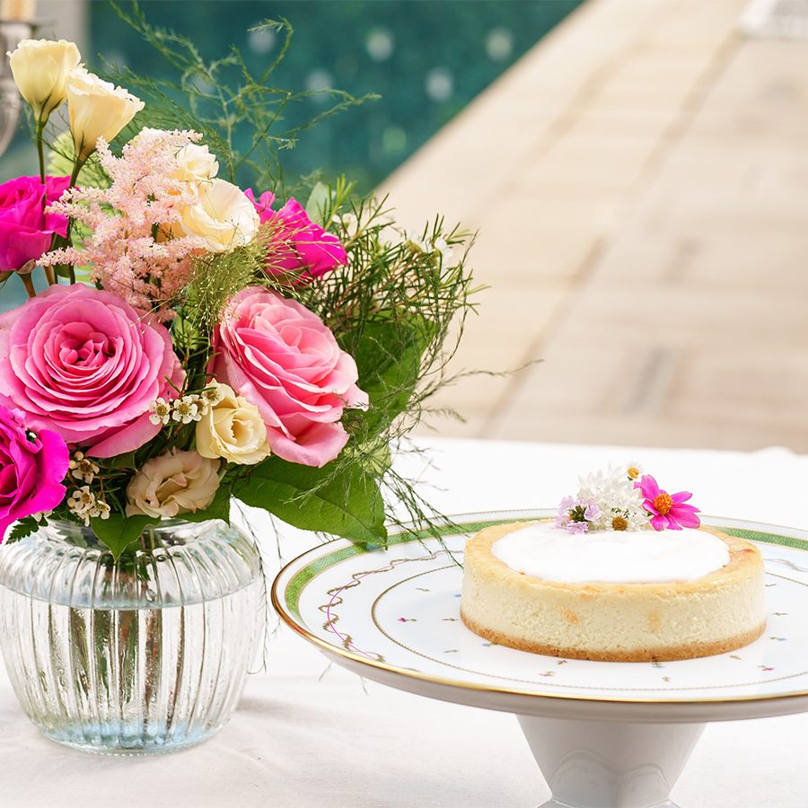 Cake and flowers at Fleuria Fleuriste & Café