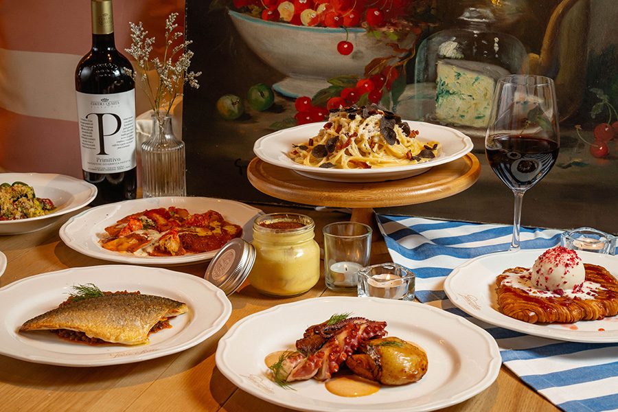 Signature dishes at Pane e Latte restaurant