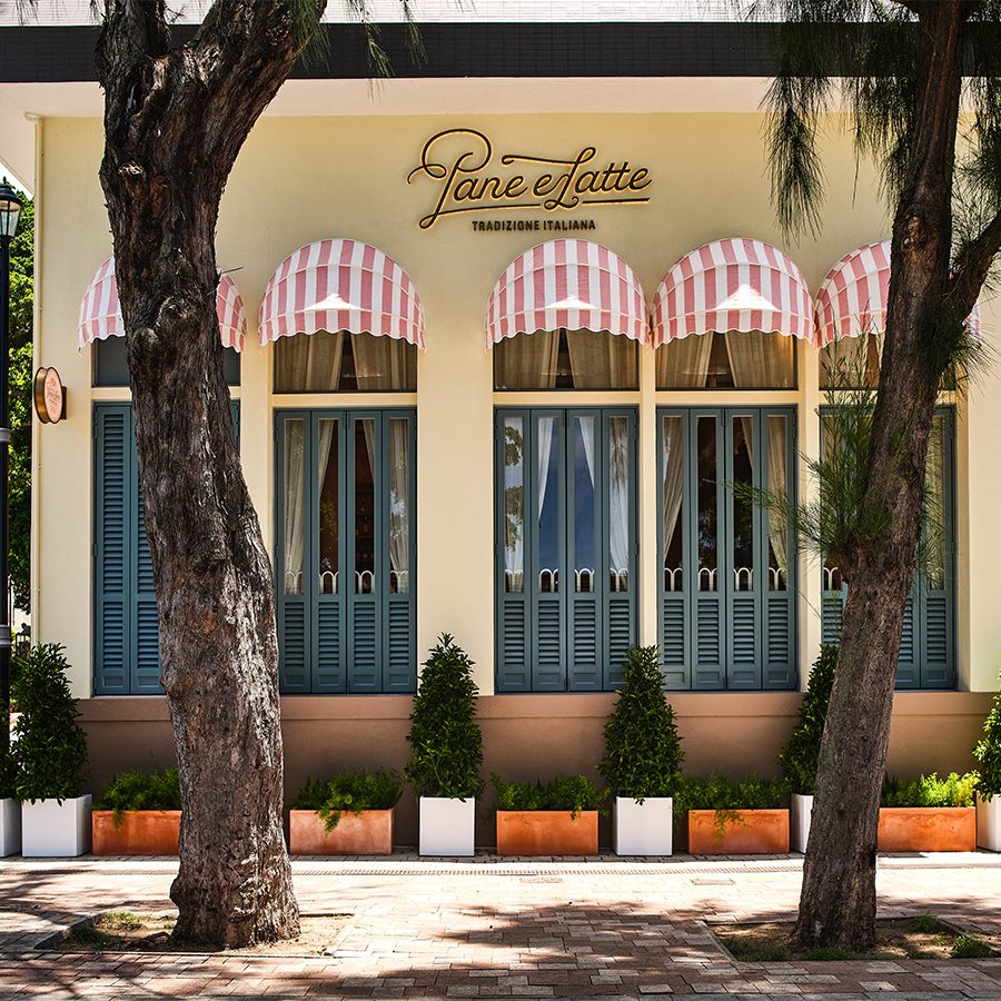 Exterior of Pane e Latte restaurant
