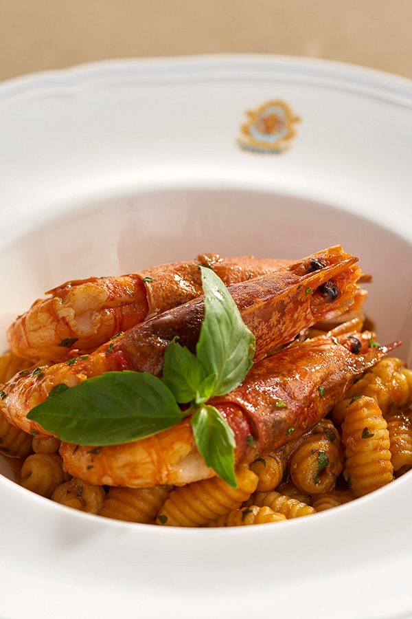 Seafood pasta dish at Sabatini