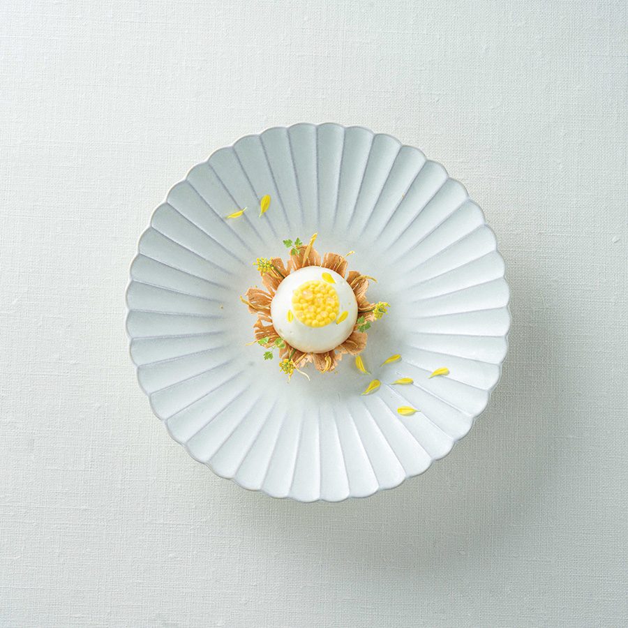 Mora dessert made from seasonal, local produce
