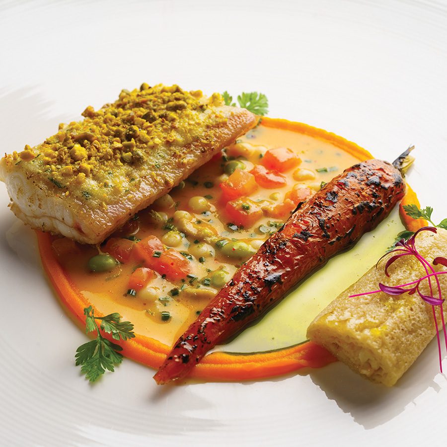 Locally sourced seafood at Café Bau