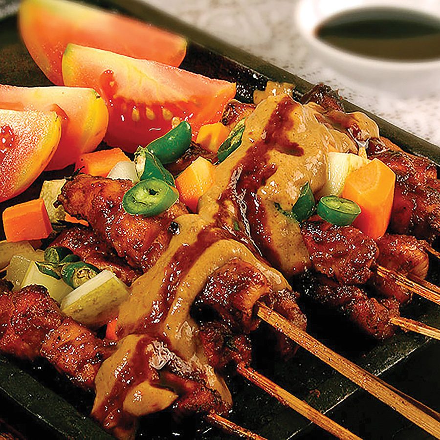 Satay skewers at Pagi Sore