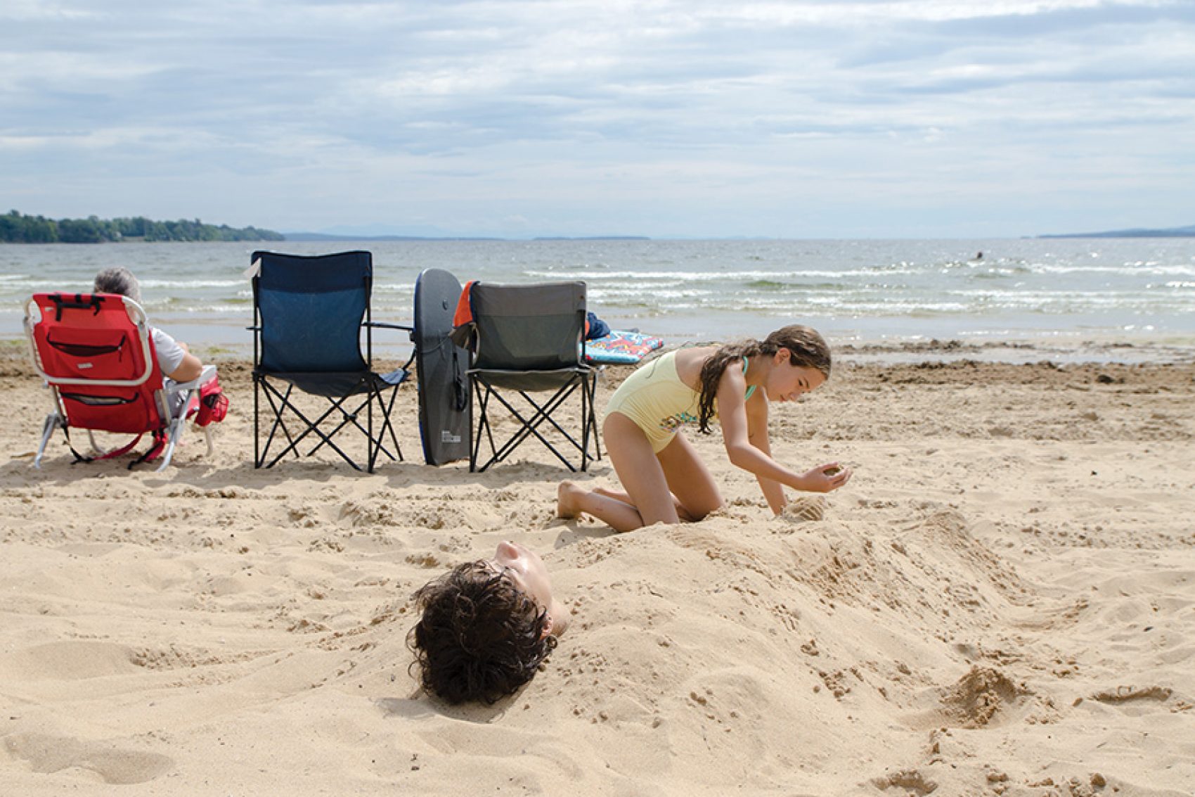 Playing at Plattsburgh City Beach