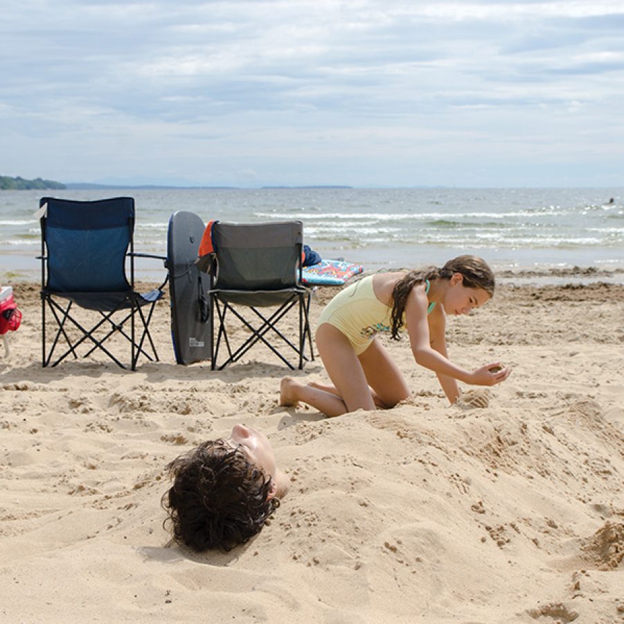 Playing at Plattsburgh City Beach
