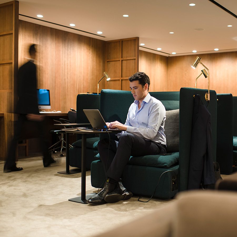 Man using computer