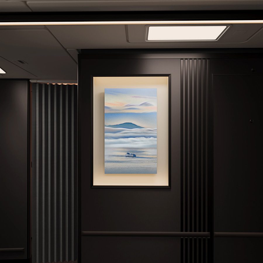 Artist Lau Yin Yeung's painting on the wall