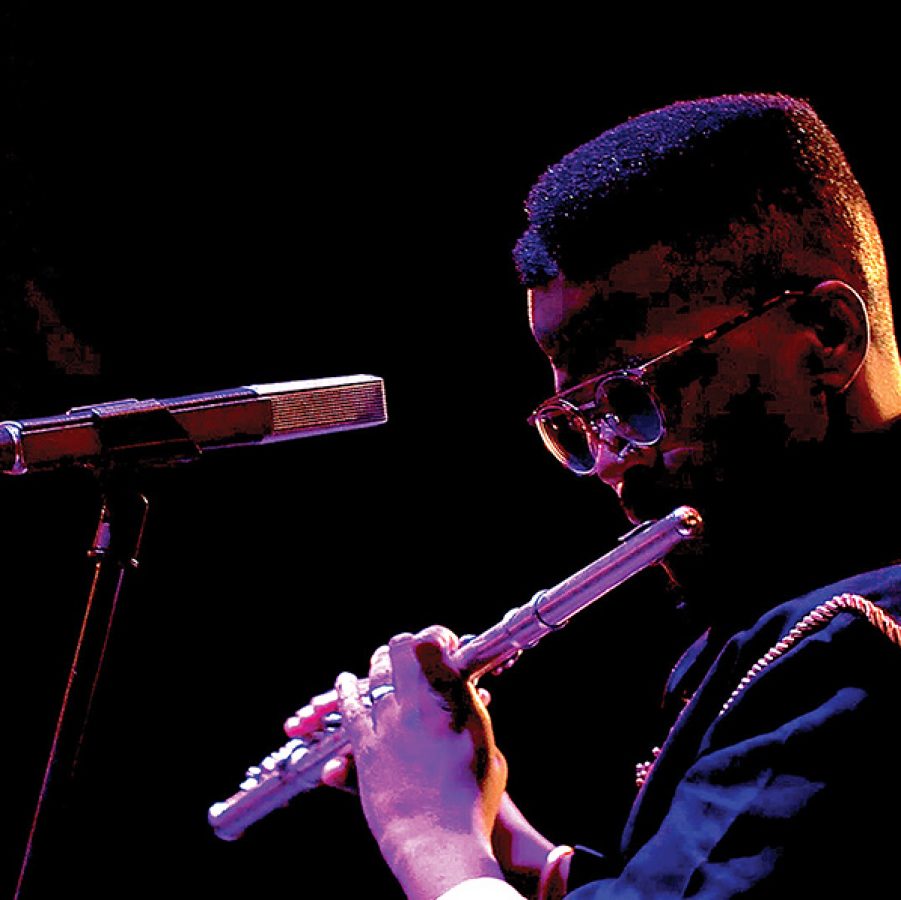 Man playing flute