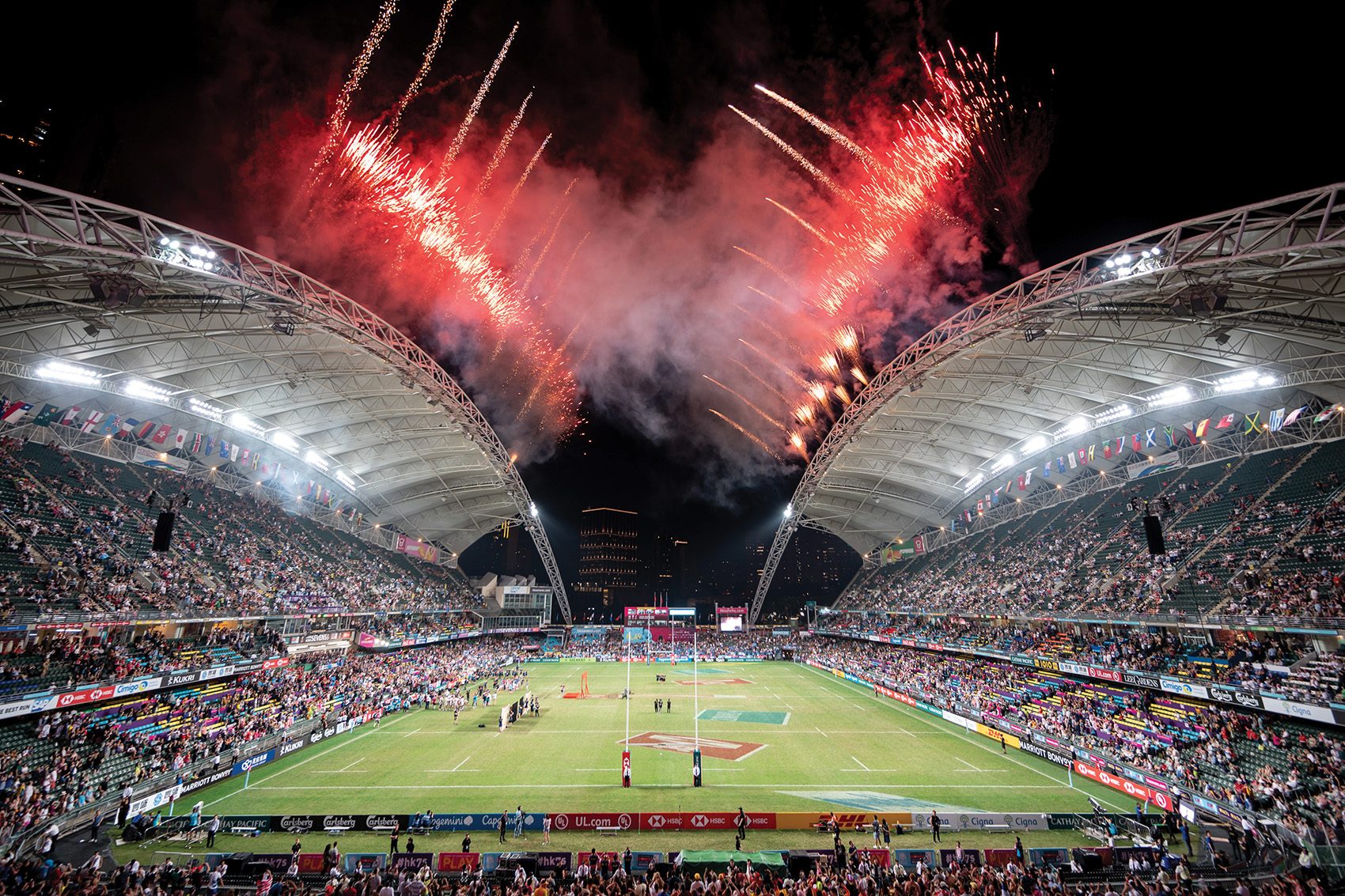 Hong Kong Stadium during Rugby Sevens