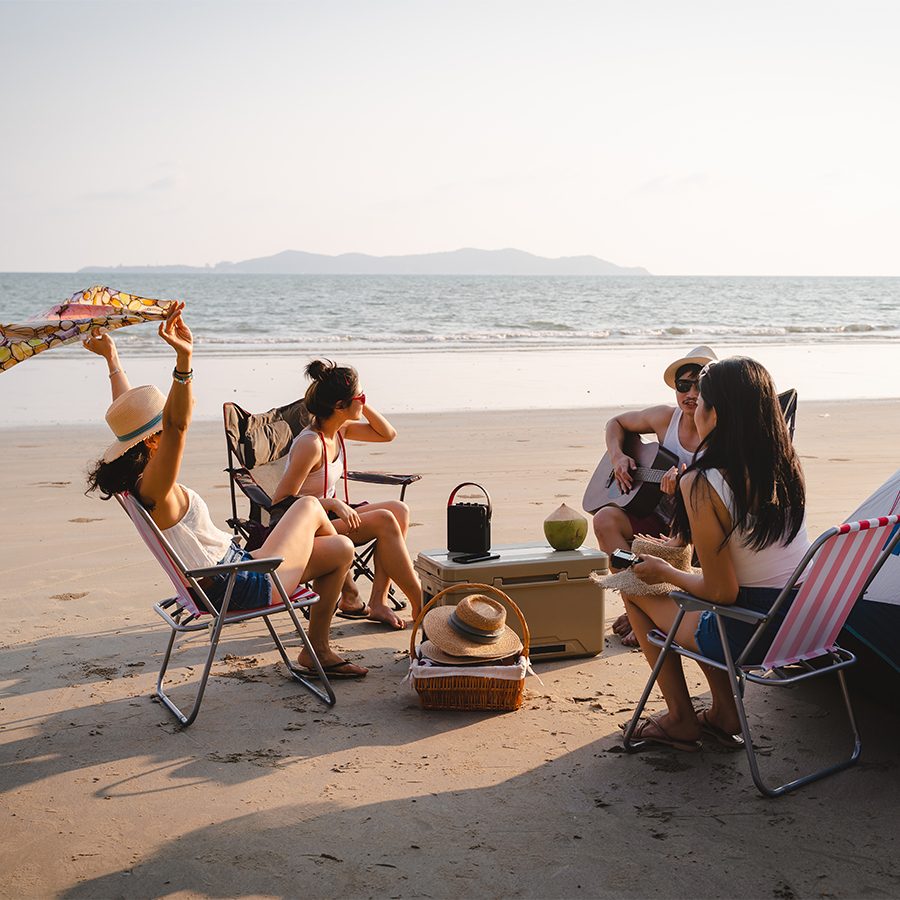 Friends on beach