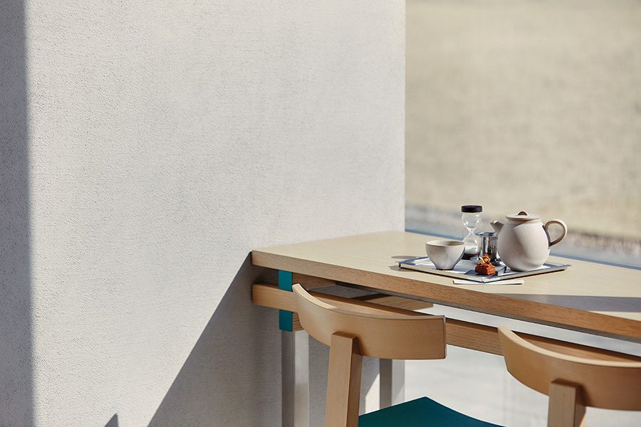 Chair and table setting in Osulloc