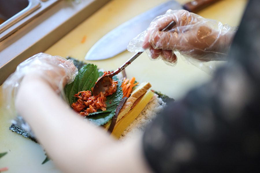 The making of gimbap