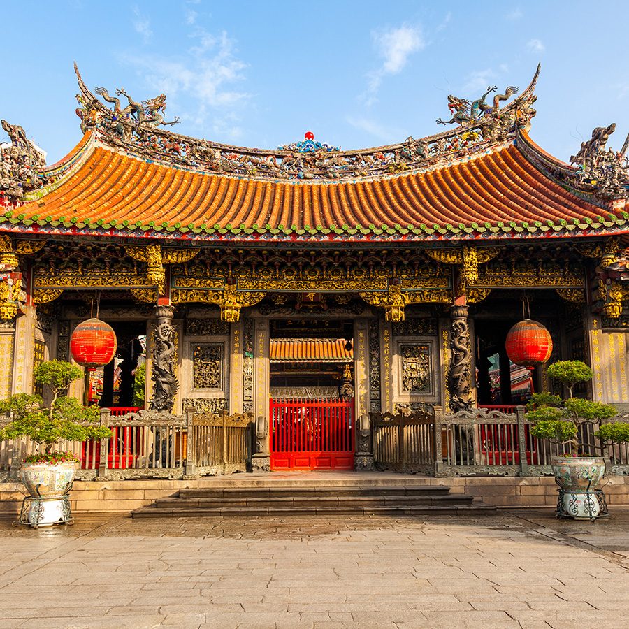 Exterior of Mengjia Longshan Temple, Taipei