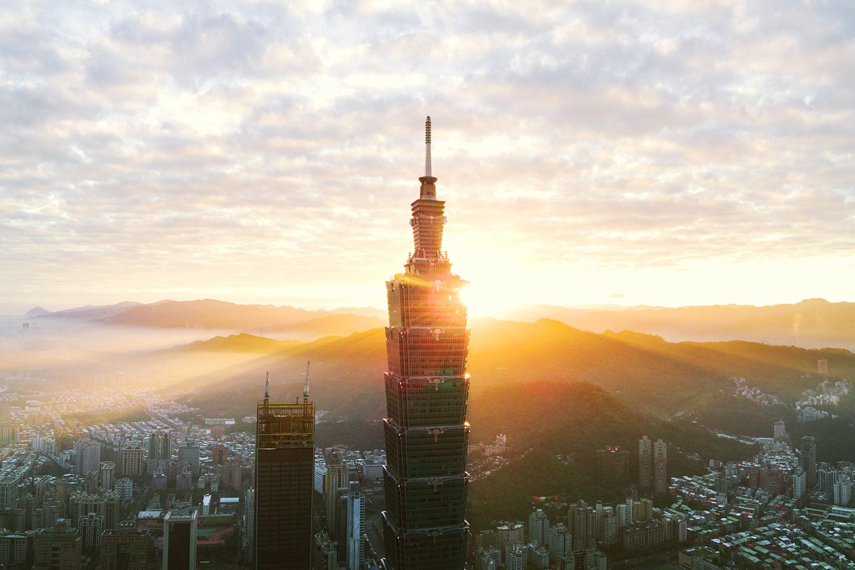 Overview of Taipei 101 building