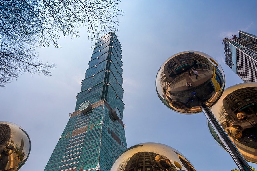 View of Taipei 101 building 