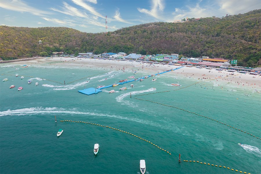 Water activities by the beach in Thailand