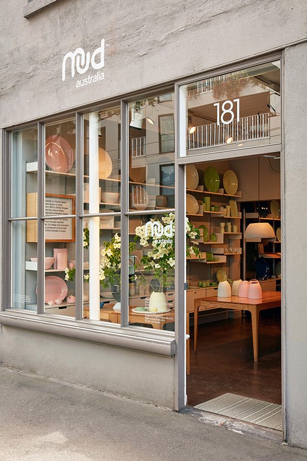 Exterior of homeware shop Mud in Fitzroy, Australia