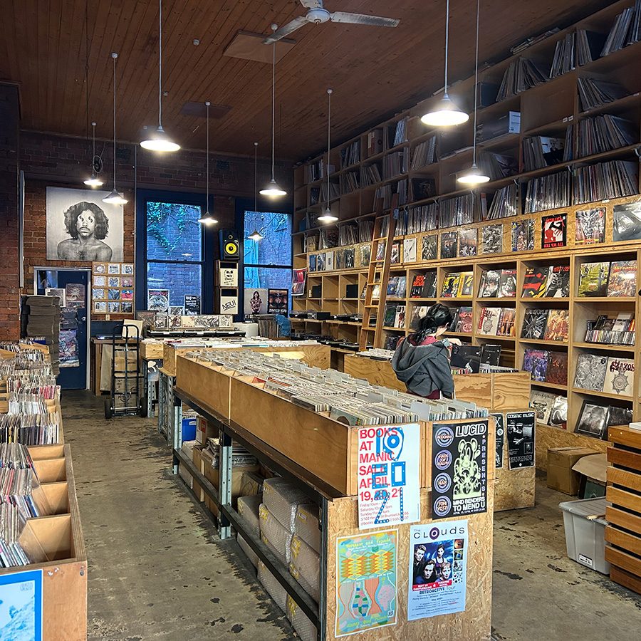 Interior of record shop The Searchers in Fitzroy