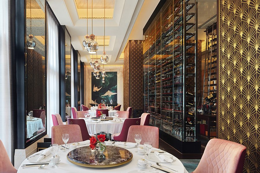 Interior of Michelin star Zi Yat Heen at Four Seasons Hotel Macao