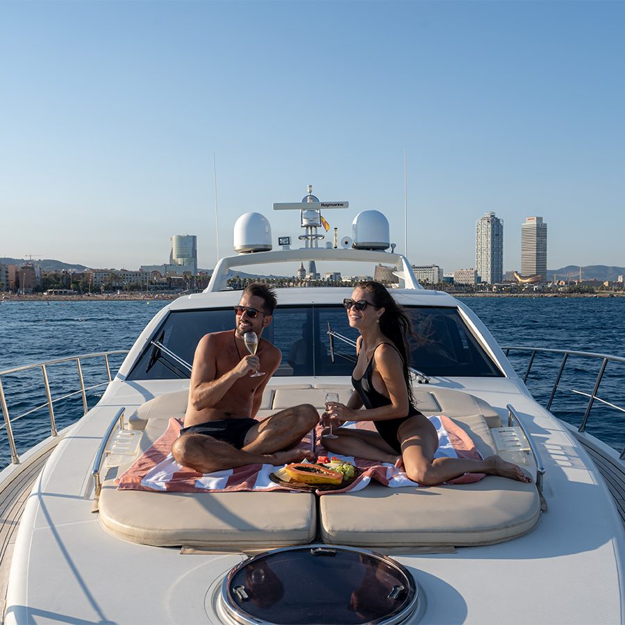 Man and woman on yacht