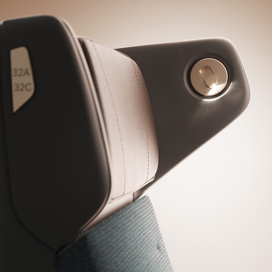 Cathay Pacific Premium Economy seat innovative privacy shield