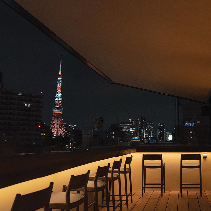 Window looking onto Tokyo