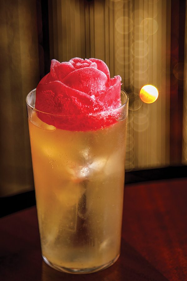 Drink with rose 