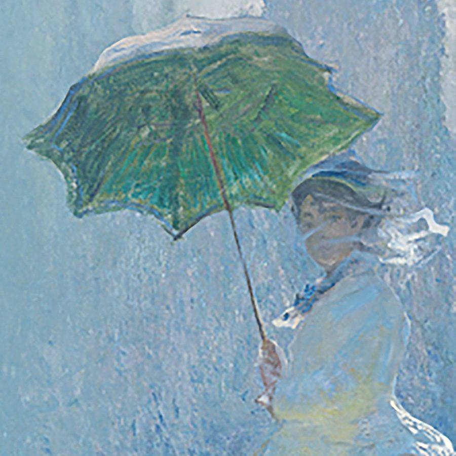Woman with a Parasol - Madame Monet and Her Son painting
