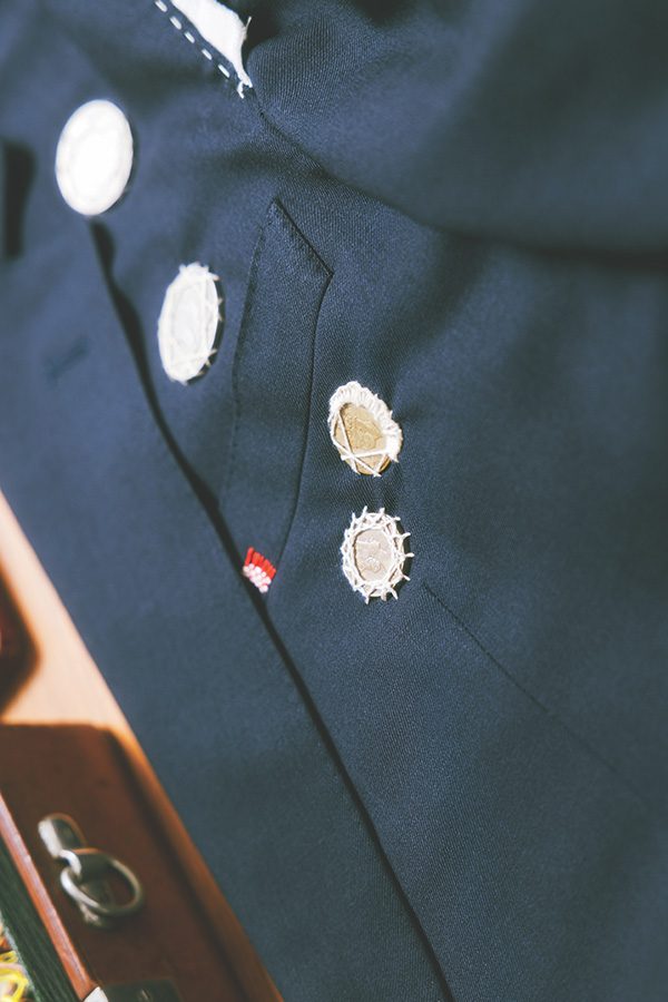 badges on clothing by Toby Crispy