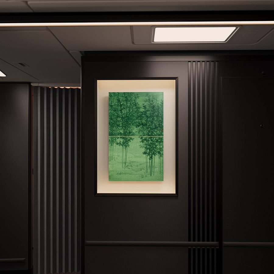 Artist Koon Wai Bong's painting on the wall
