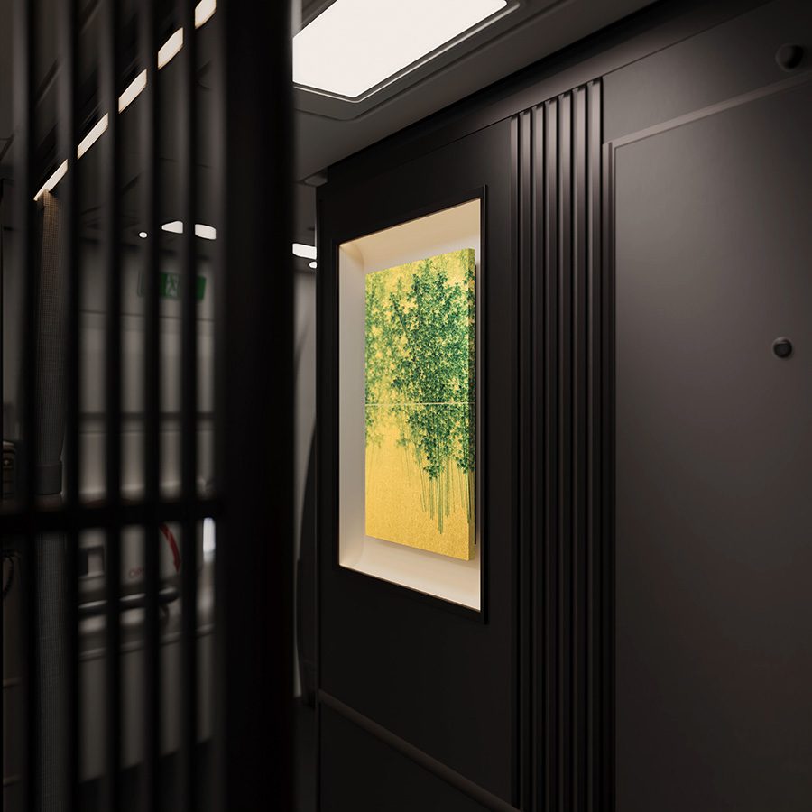 Artist Koon Wai Bong's painting on the wall