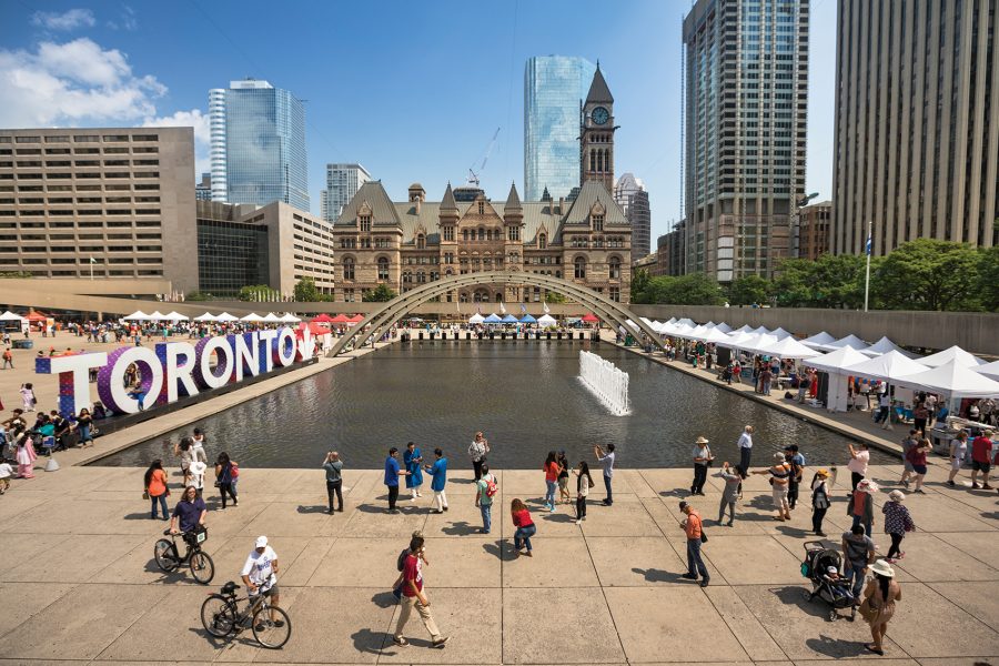 A view of Nathan Phillips Square, Toronto