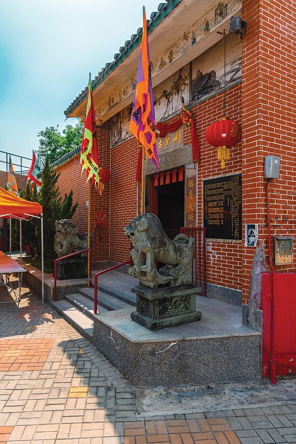 Red brick temple