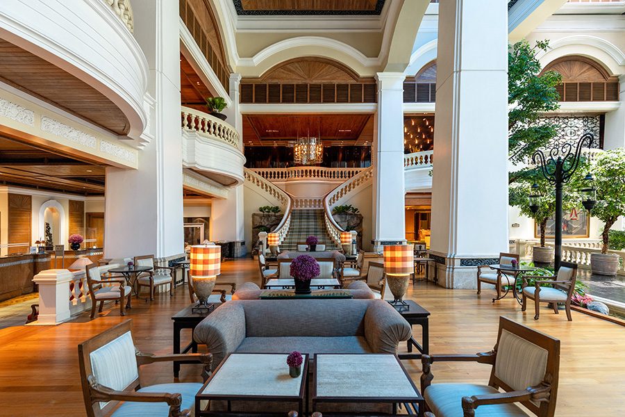 The lobby area of Grand Hyatt Erawan Bangkok.
