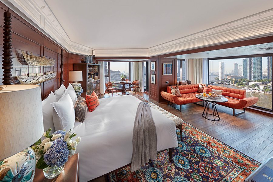 Bedroom interiors at Mandarin Oriental Bangkok