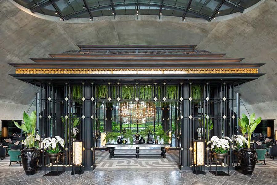 The lobby area of Sindhorn Kempinski Hotel