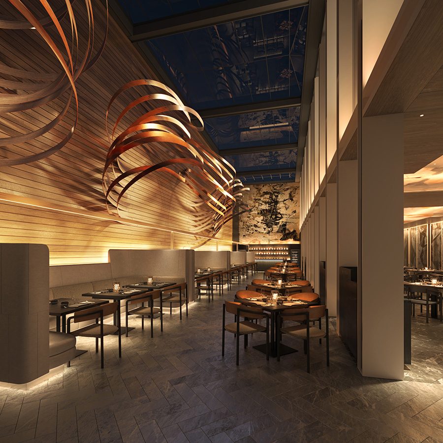 The dining area at Mandarin Oriental Mayfair.