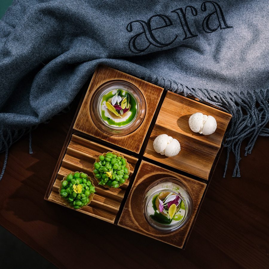 AERA presents an assortment of beautifully plated dishes