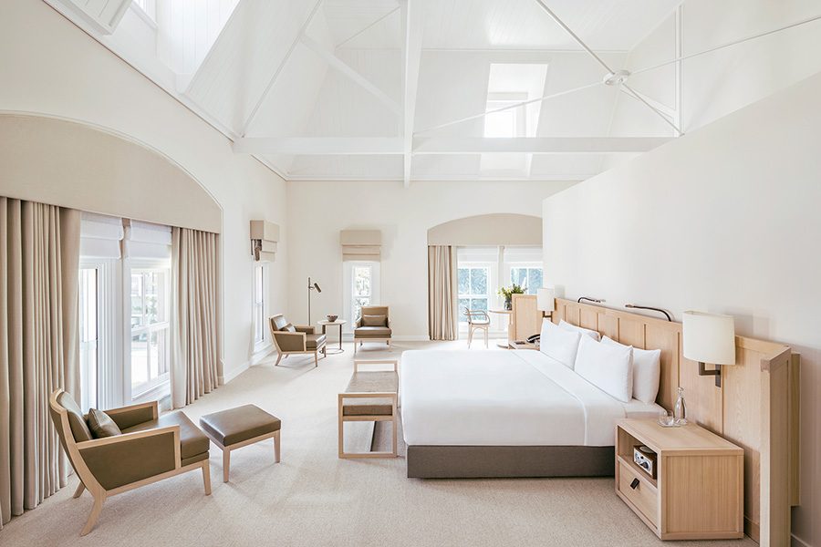 Photo of a bedroom at the Treasury Hotel