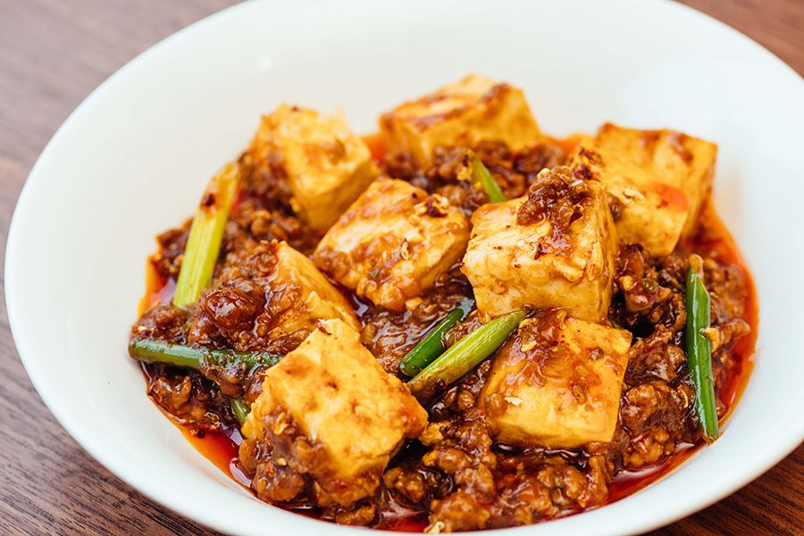 Spicy tofu dish at Tofu Shokudo