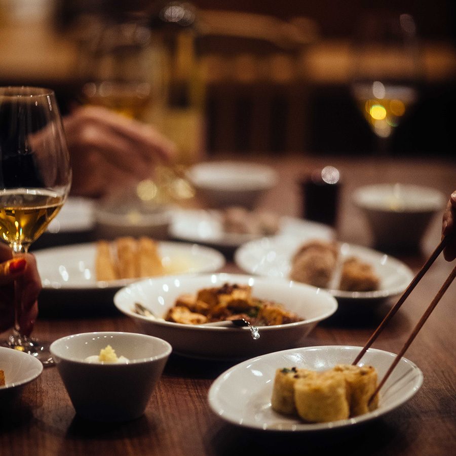 A collection of dishes at Tofu Shokudo