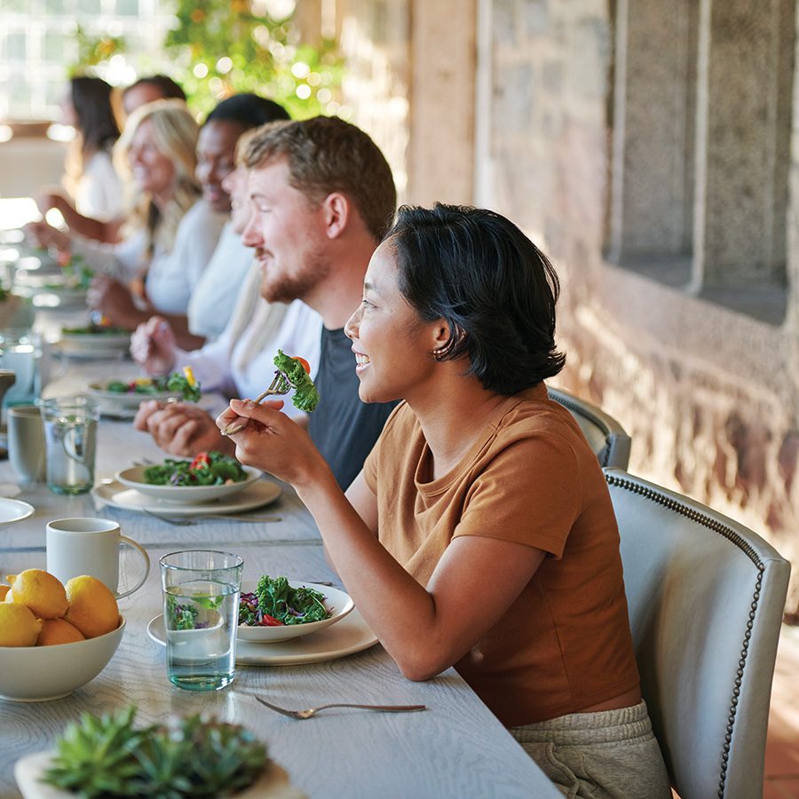 People having a meal at The Ranch Hudson Valley