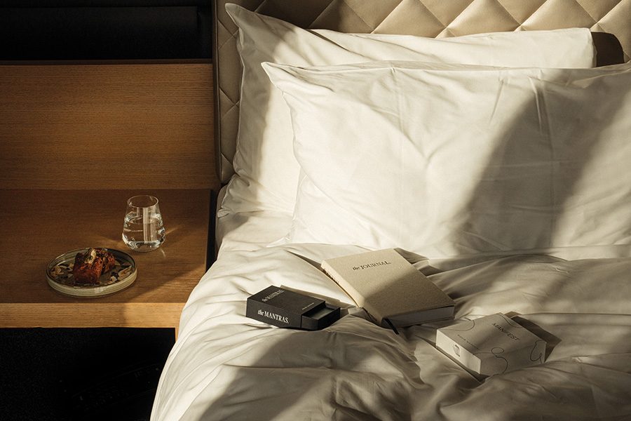 Notebook on bed