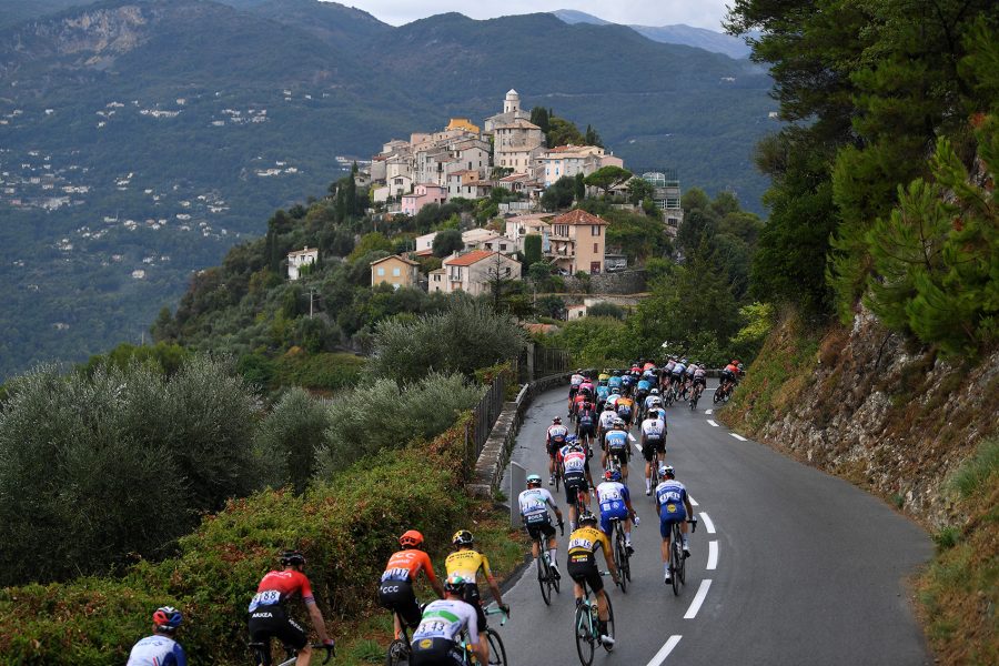 Cyclists riding during the 107th Tour de France in 2020
