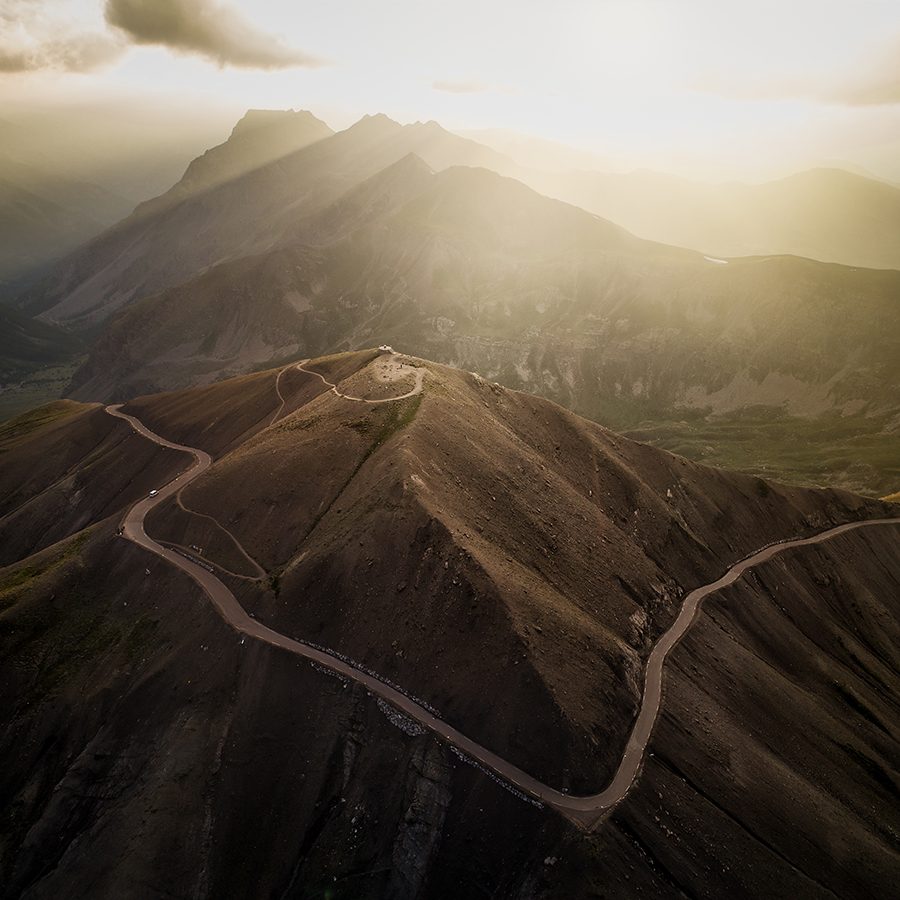 Aerial view of Col de la Bonette 