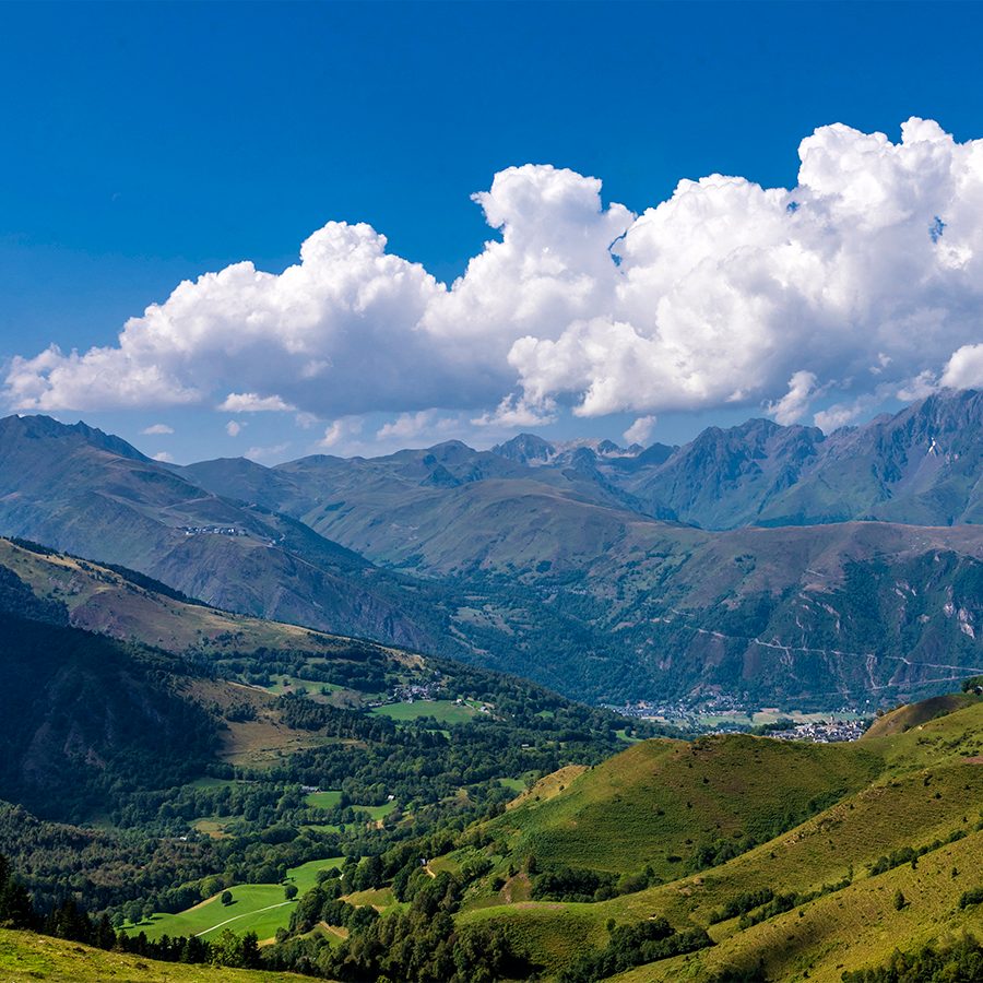 View on the Vallée d'Aure from the Col de Val Louron-Azet