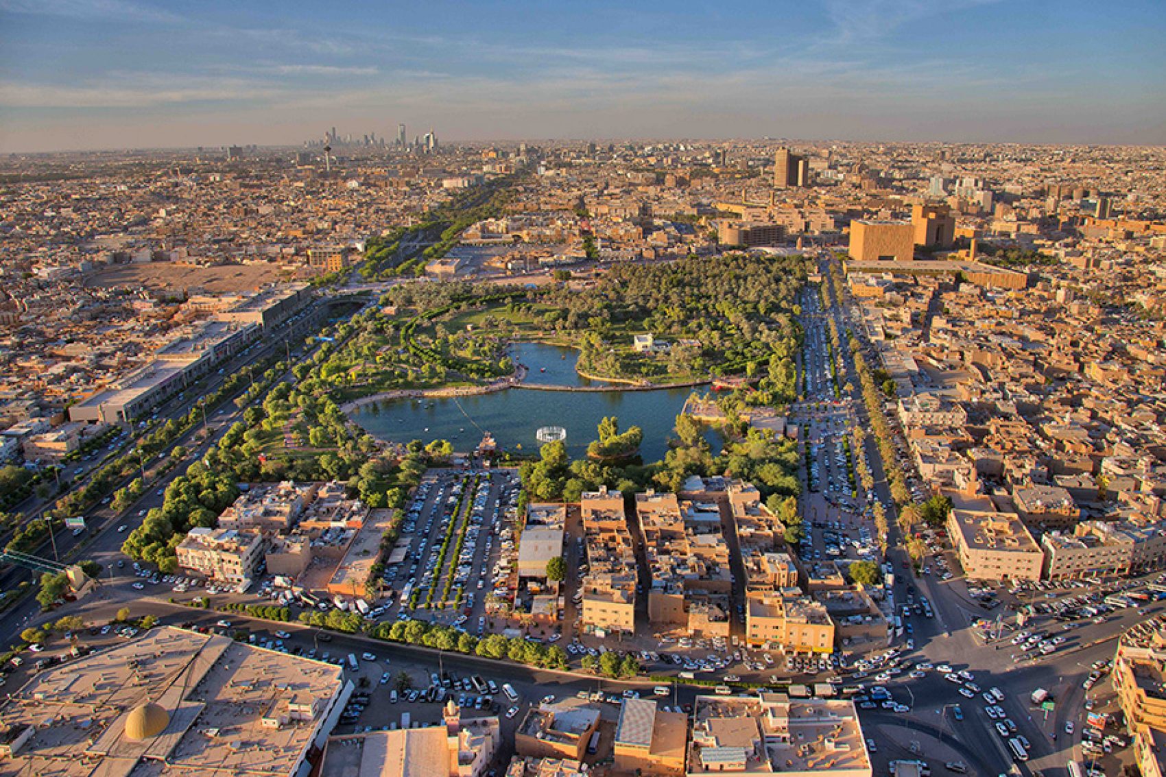 Aerial view of Riyadh in Saudi Arabia