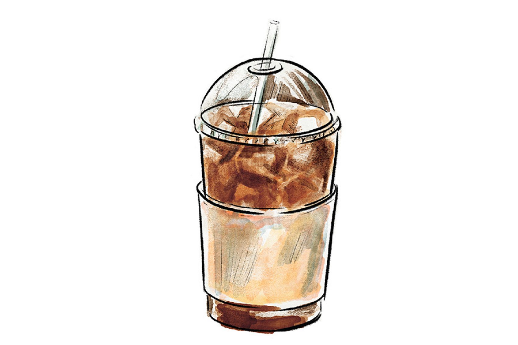 Iced americano illustration